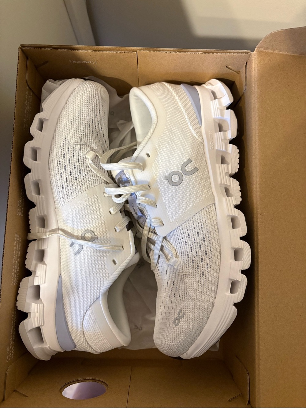 On Running Cloudnova Athletic Sneakers in White with Light Gray Logo